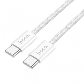 USB kabelis Hoco X104 60W USB-C to USB-C 2.0m balts