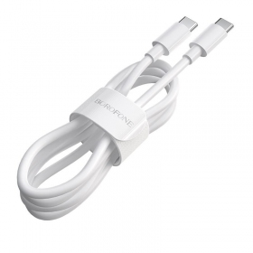 USB kabelis Borofone BX44 Type-C - Type-C 100W 2.0m (balts)