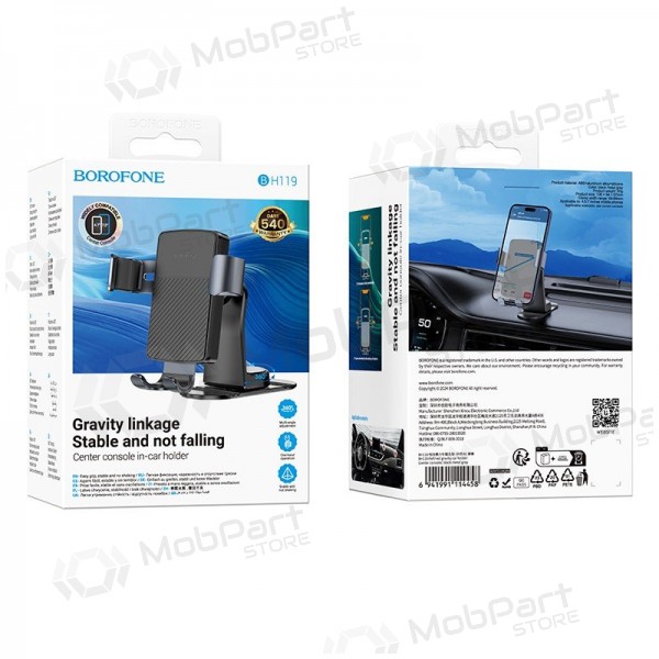 Tālruņa turētājs automobiļiem Borofone BH119 (dashboard) melns