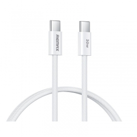 USB kabelis Remax RC-C010 USB-C to USB-C 30W 1.0m balts