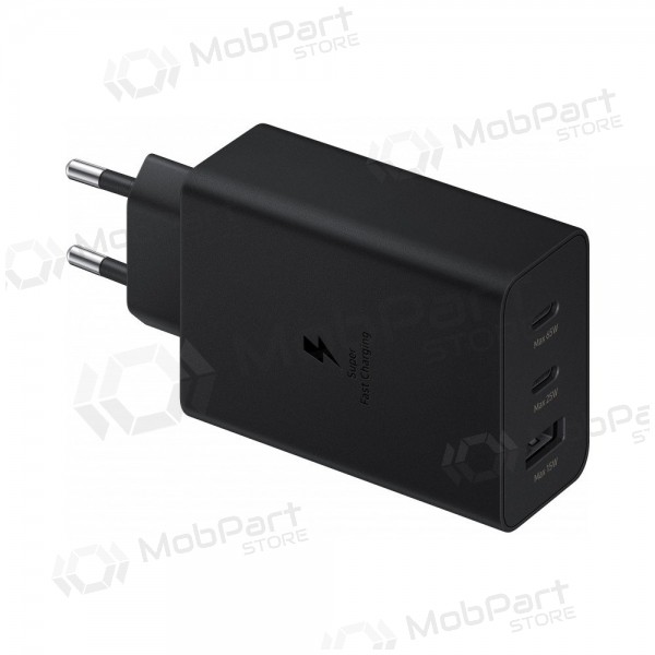 Tīkla lādētājs Samsung EP-T6530NBEGEU 65 W 2x USB-C + USB-A melns