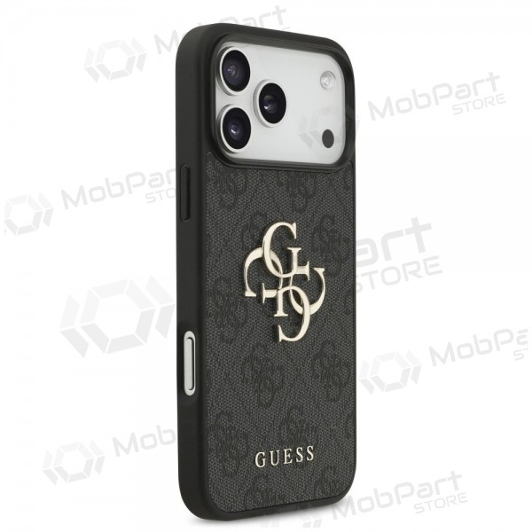 Apple iPhone 17 Pro Max maciņš - Guess PU 4G Metal Logo (pelēks)