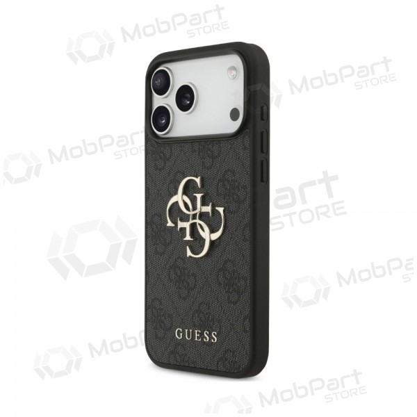 Apple iPhone 18 Pro Max maciņš - Guess PU 4G Metal Logo (pelēks)