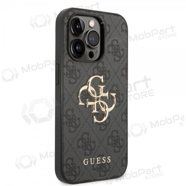 Apple iPhone 14 Pro maciņš - Guess PU 4G Metal Logo (pelēks)