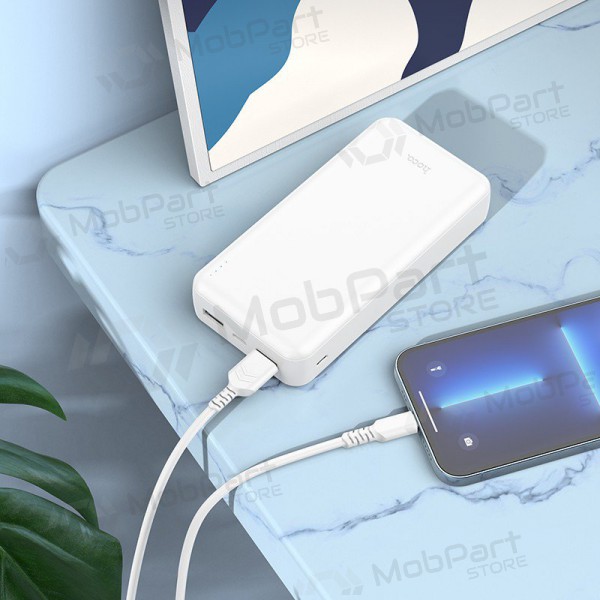 Ārējā baterija Power Bank Hoco J100A 2xUSB-A 20000mAh balta