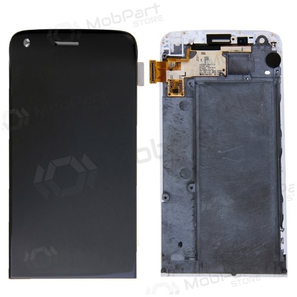 LG H850 G5 LCD ekrāns / displejs ar skārienjutīgu stikliņu (ar rāmīti) (melns) (service pack) (oriģināls)
