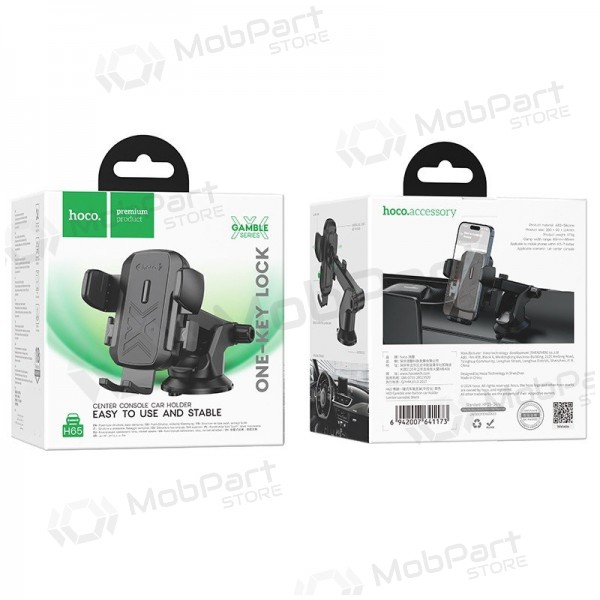 Tālruņa turētājs automobiļiem Hoco H65 (dashboard) melns