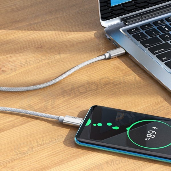 USB-C kabelis Hoco U134 USB-C uz USB-C 1.8 m 240 W melns