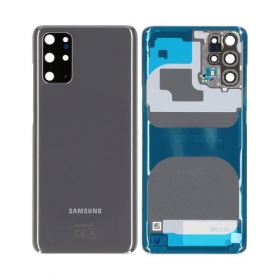 Samsung G985 / G986 Galaxy S20 Plus aizmugurējais baterijas vāciņš pelēks (Cosmic Grey) (lietots grade C, oriģināls)
