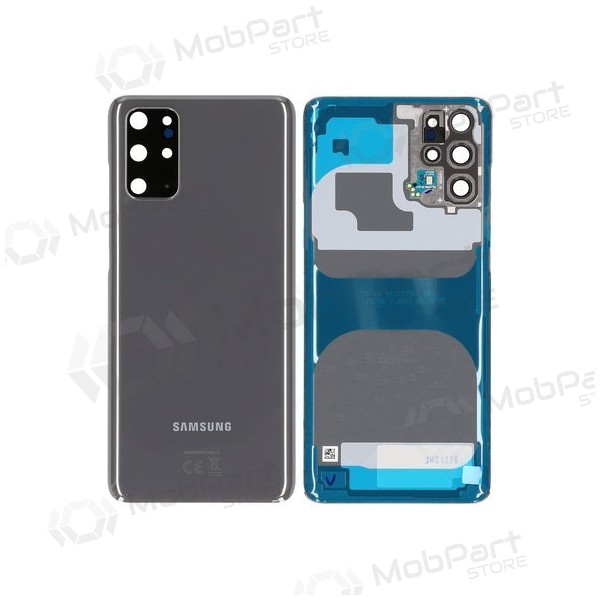 Samsung G985 / G986 Galaxy S20 Plus aizmugurējais baterijas vāciņš pelēks (Cosmic Grey) (lietots grade C, oriģināls)