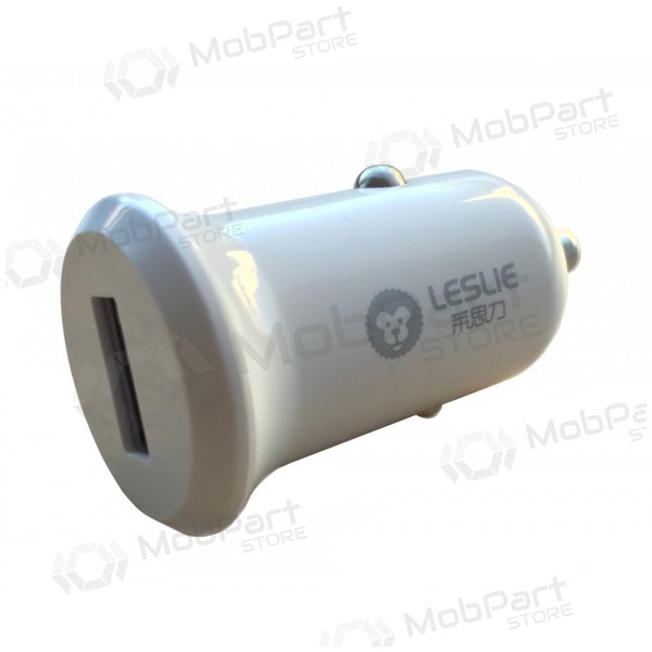 Lādētājs automobilinis Leslie C50 USB 5A (balts)