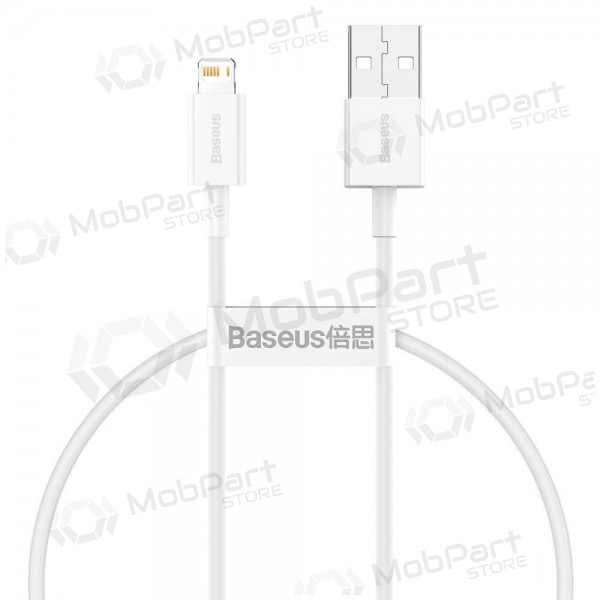 USB kabelis Baseus Superior Lightning 2.4A 0.25m (balts) CALYS-02