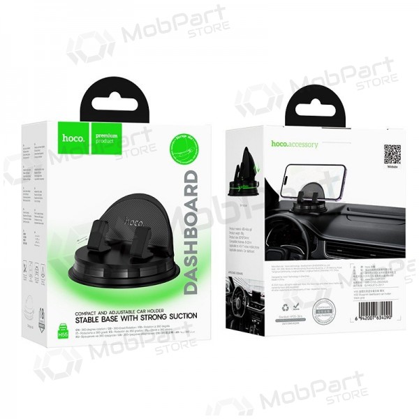 Tālruņa turētājs automobiļiem Hoco H55 (dashboard) melns