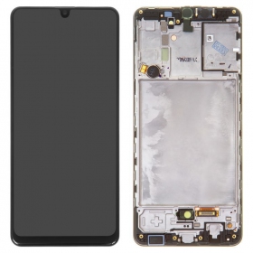 Samsung A315 Galaxy A31 2020 ekrāns (melns) (ar rāmīti) (service pack) (oriģināls)
