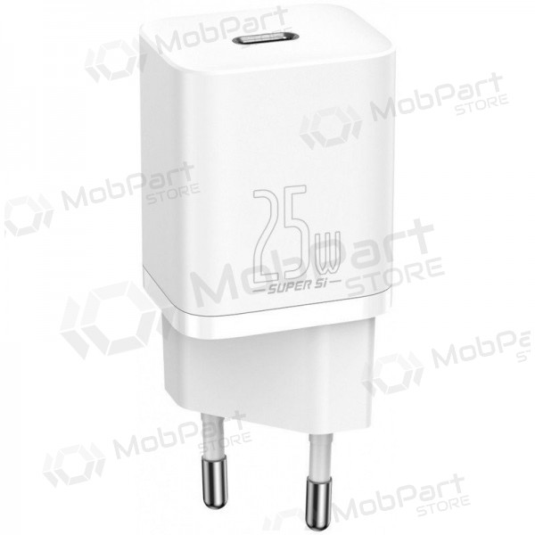 Lādētājs buitinis Baseus Super Si 25W + Type-C 1.0m balts TZCCSUP-L02