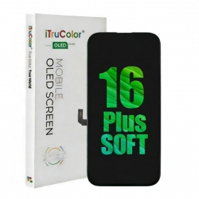 Ekranas paredzēts iPhone 16 Plusar lietimui jautriu stikliuku Premium OLED (with Removable IC)