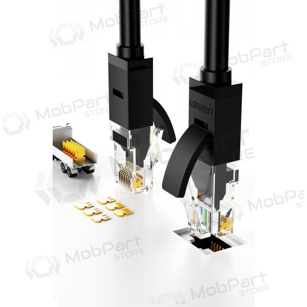 Kabelis Ugreen RJ45 Cat 6 UTP 1000Mbps 1.0m (melns)