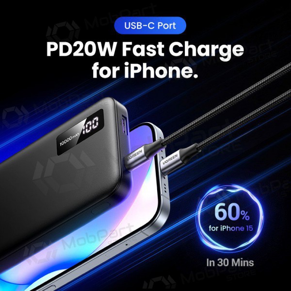 Ārējā baterija Power Bank Ugreen PB311 20W 10000mAh (25742) melna