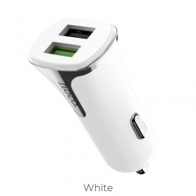Lādētājs automobilinis Hoco Z31 Quick Charge 3.0 (3.4A) x 2 USB (balts)