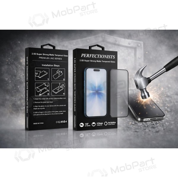 Apple iPhone 12, 12 Pro aizsargstikls - Perfectionists 2.5D Super Strong Matte