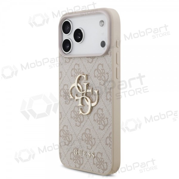 Apple iPhone 17 Pro Max maciņš - Guess PU 4G Metal Logo (rozā)