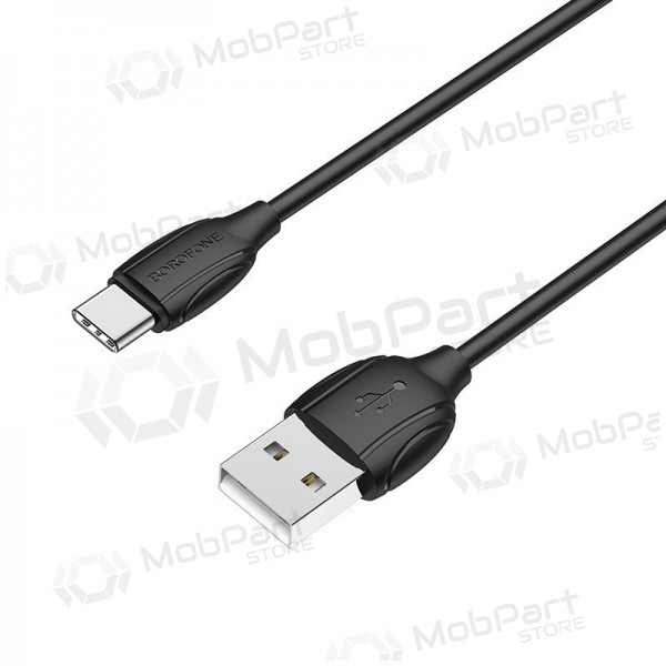 USB kabelis Borofone BX19 USB-A to USB-C 1.0m melns