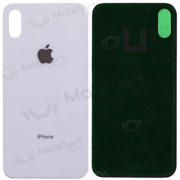 Apple iPhone X aizmugurējais baterijas vāciņš (balts) (bigger hole for camera) Apple iPhone X aizmugurējais baterijas vāciņš (balts) (bigger hole for camera)