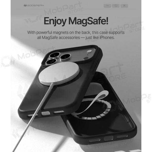 Apple iPhone 17 Pro Max, 18 Pro Max maciņš Mercury - Pure Magsafe Silicon Case (sarkans)