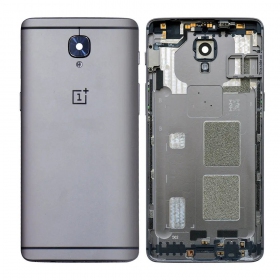 OnePlus 3 / 3T aizmugurējais baterijas vāciņš pelēks (Gunmetal) (lietots grade C, oriģināls)