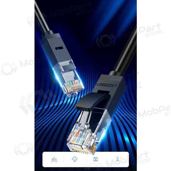 Kabelis Ugreen RJ45 Cat 6 UTP 1000Mbps 2.0m (melns)