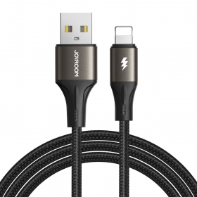 USB kabelis Joyroom SA25-AL3 USB to Lightning 3A 1.2m melns