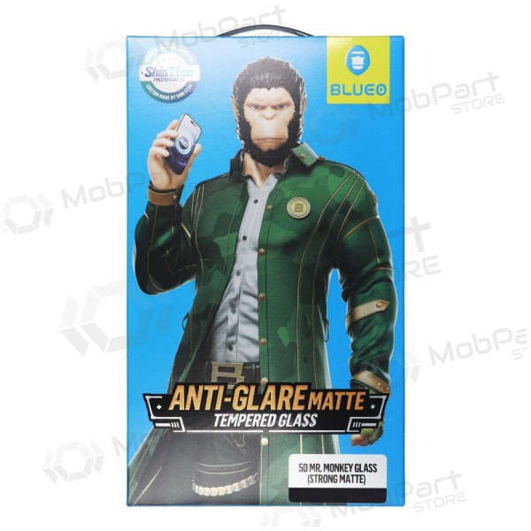 LCD apsauginis stikliukas 5D Mr. Monkey Glass (Strong Matte) Apple iPhone 12/12 Pro melns