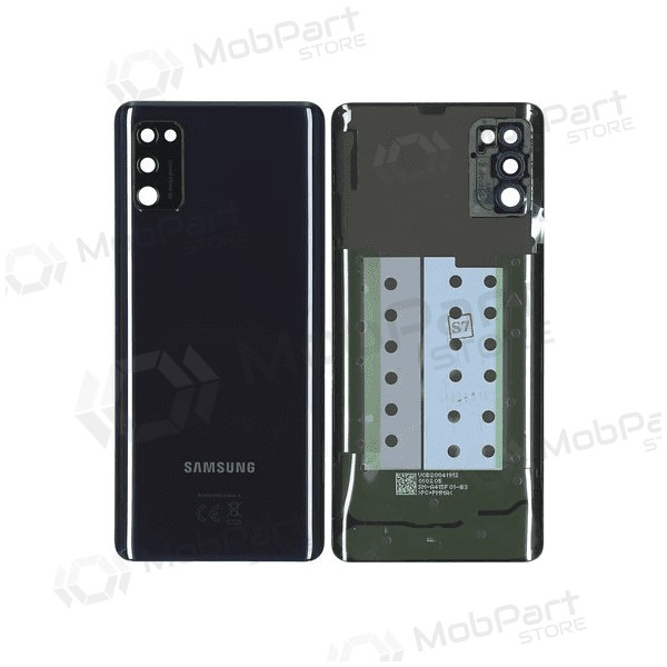 Samsung A415 Galaxy A41 2020 aizmugurējais baterijas vāciņš (melns) (lietots grade B, oriģināls)