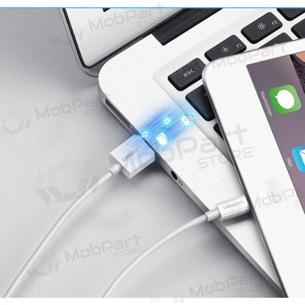 USB kabelis Ugreen US155 MFi USB to Lightning 2.4A 2.0m balts