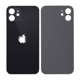 Apple iPhone 12 aizmugurējais baterijas vāciņš (melns) (bigger hole for camera)