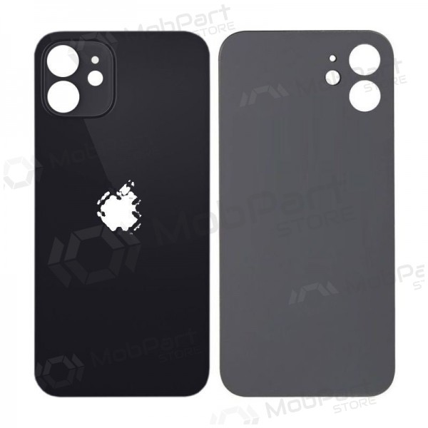 Apple iPhone 12 aizmugurējais vāciņš (melns)