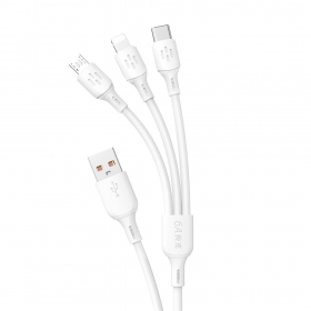 USB kabelis Dudao L8A-3in1 USB-A uz USB-C / Micro USB / Lightning 1.2 m 6A
