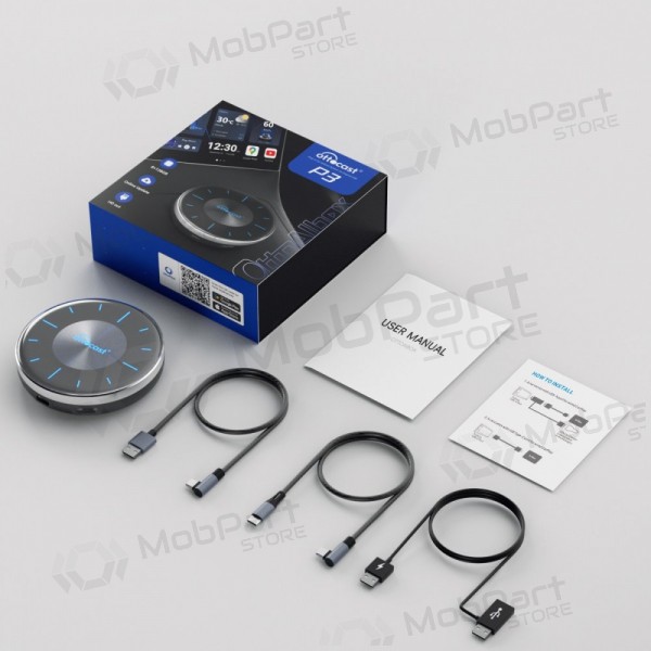 Bezvadu CarPlay / Android Auto adapteris Ottocast OttoAiBox P3 PCS46 melns