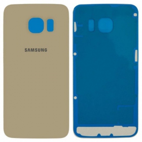 Samsung G925F Galaxy S6 Edge aizmugurējais baterijas vāciņš (zelta) (lietots grade A, oriģināls)