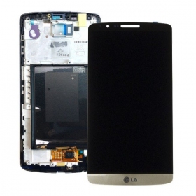 LG D855 Optimus G3 ekrāns (ar rāmīti) (zelta)