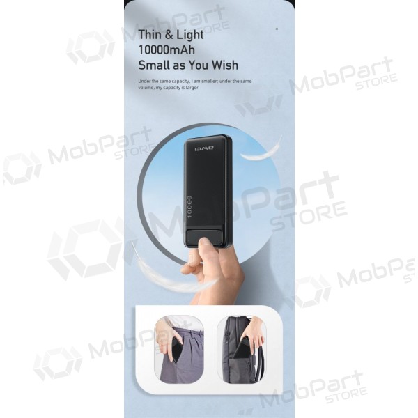 Ārējā baterija Power Bank Awei P5K 5V/2.1A 10000mAh melna