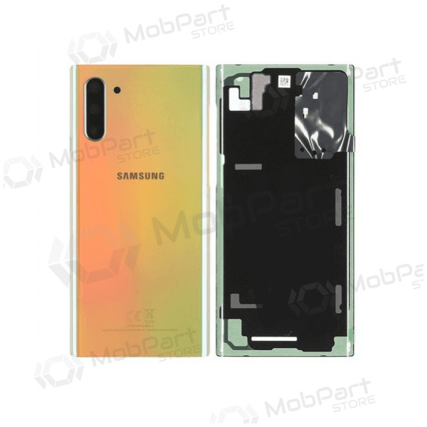 Samsung N970F Galaxy Note 10 aizmugurējais baterijas vāciņš (Aura Glow) (lietots grade A, oriģināls)