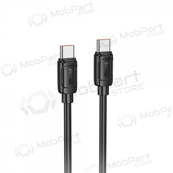 USB-C kabelis Hoco X115 USB-C uz USB-C 1 m 240 W melns