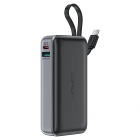 Ārējā baterija Power Bank Acefast M7-10000 PD30W With Cable 10000mAh melna