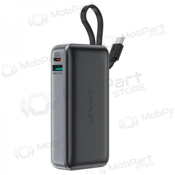 Ārējā baterija Power Bank Acefast M7-10000 PD30W With Cable 10000mAh melna