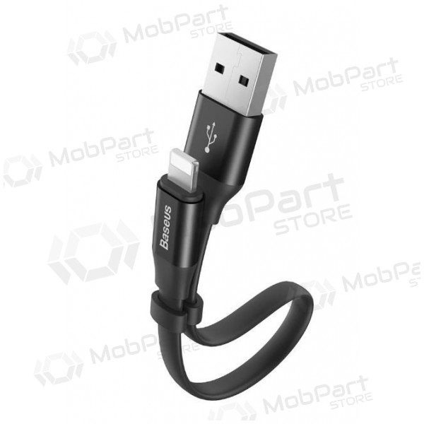 USB kabelis Baseus lightning 0.23m (2A) (melns)