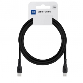 USB-C kabelis Blue Star PJ73-13-3 USB-C uz USB-C 1 m 60 W melns
