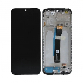 Xiaomi Poco C40 ekrāns (melns) (ar rāmīti) (oriģināls)