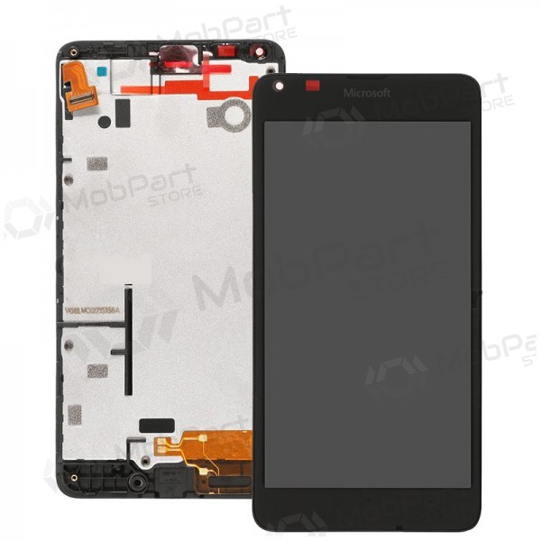 Microsoft (Nokia) Lumia 640 ekrāns (ar rāmīti) (melns) (lietots grade A, oriģināls)