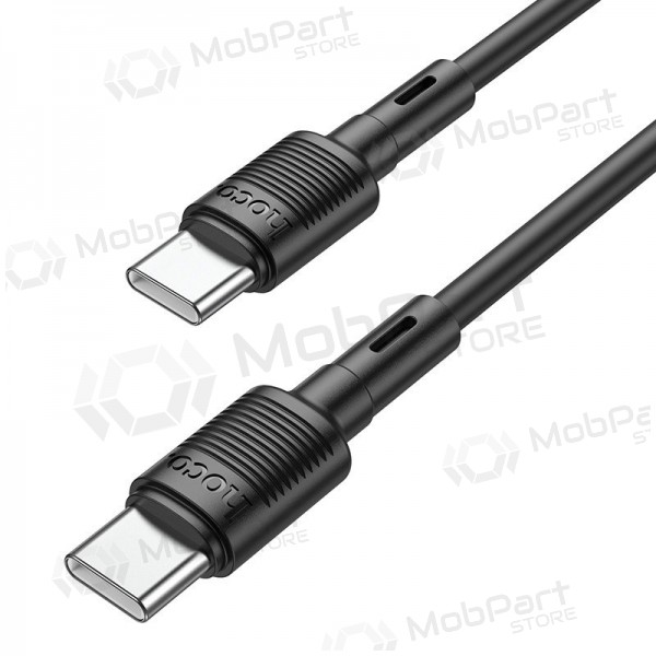 USB kabelis Hoco X83 60W Type-C to Type-C 1.0m melns